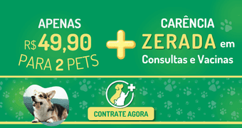Promoção Unimev - Apenas R$49,90 para 2 pets + Carência zerada em consultas e vacinas